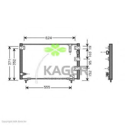 Радиатор кондиционера kager 94-6192