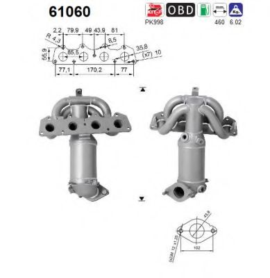 Катализатор Hyundai/Kia 285102B460