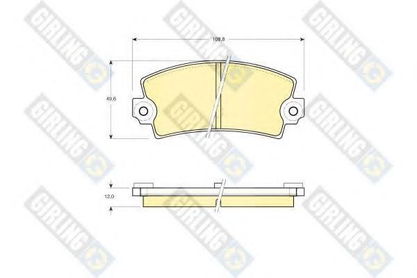 Тормозные колодки GIRLING 6101553