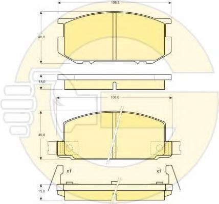 Тормозные колодки girling 6102119