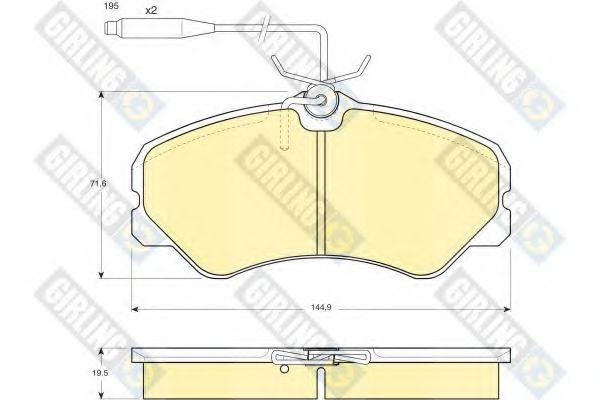 Тормозные колодки GIRLING 6104471