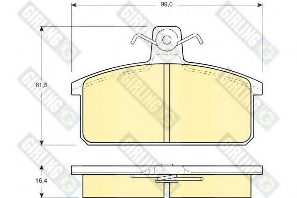 Тормозные колодки GIRLING 6106571