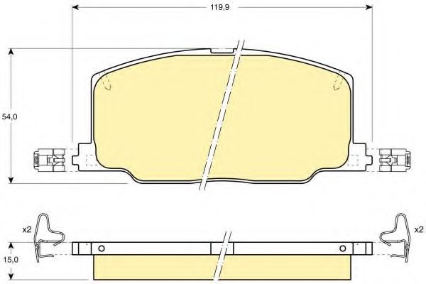 Тормозные колодки GIRLING 6107989