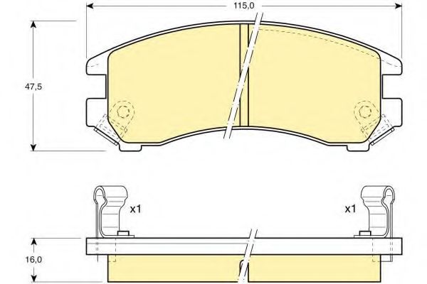 Тормозные колодки GIRLING 6108829
