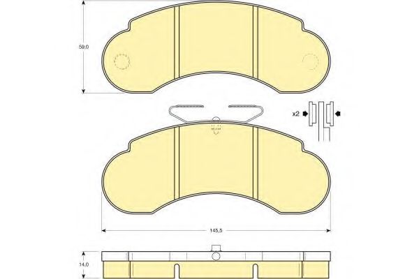 Тормозные колодки GIRLING 6109503