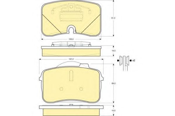 Тормозные колодки GIRLING 6109612