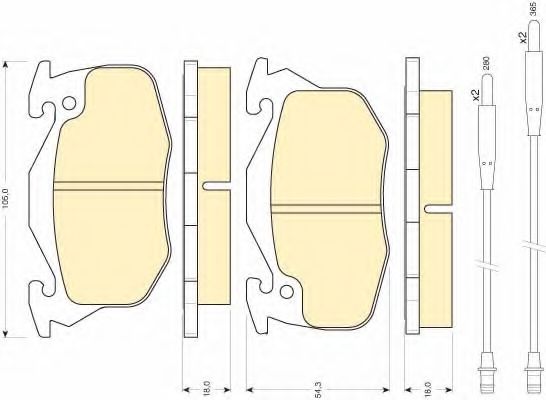 Тормозные колодки GIRLING 6110333