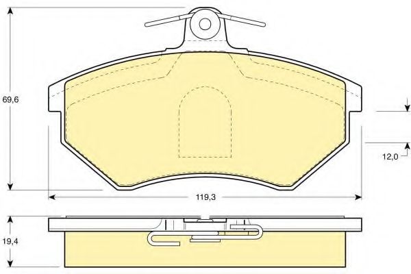 Тормозные колодки GIRLING 6110441