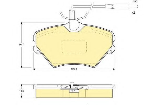 Тормозные колодки GIRLING 6110871