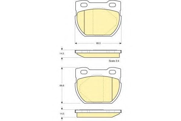 Тормозные колодки GIRLING 6112096