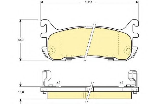 Тормозные колодки GIRLING 6131299