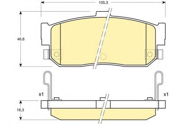 Тормозные колодки GIRLING 6131819