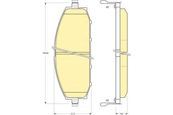 Тормозные колодки GIRLING 6132229