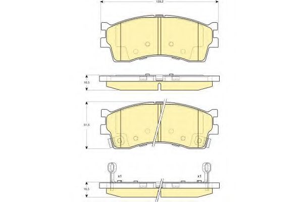 Тормозные колодки GIRLING 6132859