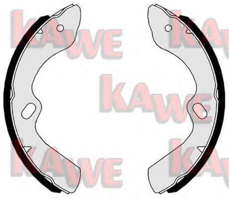 Тормозные колодки барабанные kawe 08890