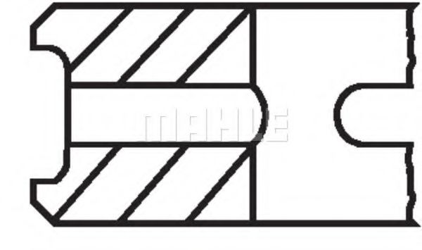 Комплект поршневых колец Mahle Kolben 037 31 N3 Комплект поршневых колец Mahle Kolben 037 31 N3