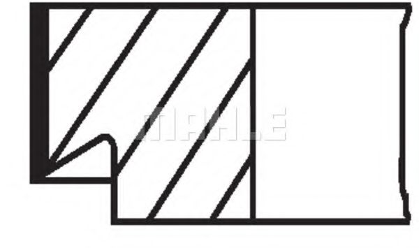 Комплект поршневых колец Mahle Kolben 007 28 N2 Комплект поршневых колец Mahle Kolben 007 28 N2