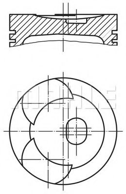Поршень Mahle Kolben 002 44 00