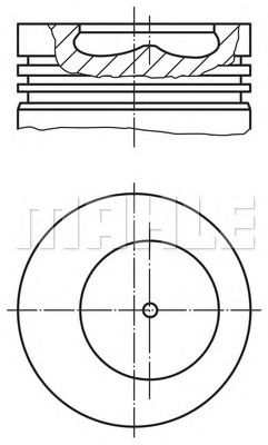 Поршень Mahle Kolben 009 07 00
