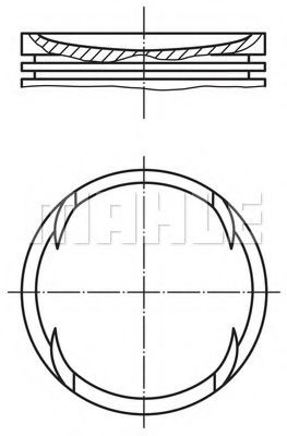 Поршень Mahle Kolben 030 89 01