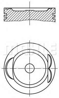 Поршень Mahle Kolben 627 33 00