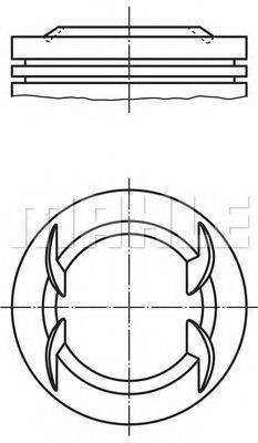 Поршень Mahle Kolben 012 22 03