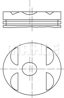 Поршень Mahle Kolben 001 04 00