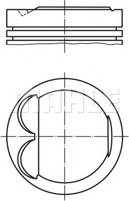 Поршень Mahle Kolben 607 77 02