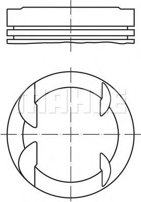 Поршень Mahle Kolben 607 79 00