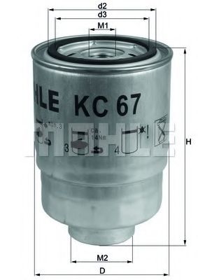 Топливный фильтр Mahle Kolben KC 67