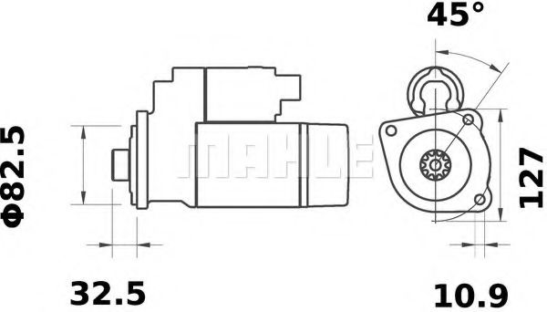 Стартер Mahle Kolben MS 209