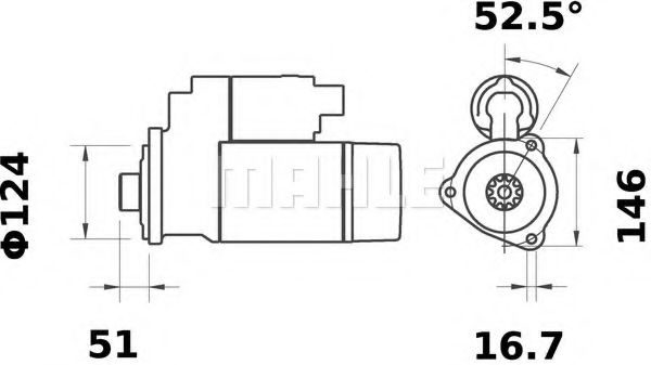 Стартер Mahle Kolben MS 144