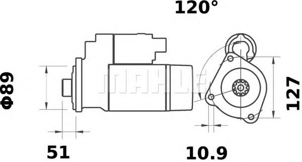 Стартер Mahle Kolben MS 63 Стартер Mahle Kolben MS 63