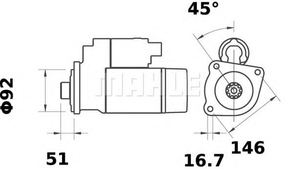 Стартер Mahle Kolben MS 46 Стартер Mahle Kolben MS 46