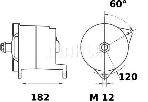 Генератор Mahle Kolben MG 629 Генератор Mahle Kolben MG 629
