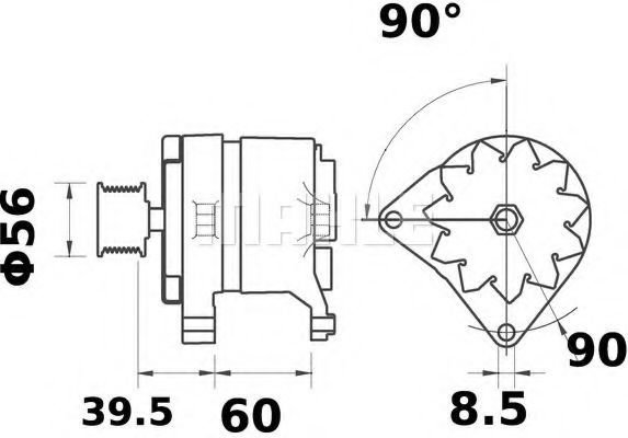 Генератор Mahle Kolben MG 625