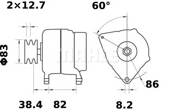 Генератор Mahle Kolben MG 611 Генератор Mahle Kolben MG 611