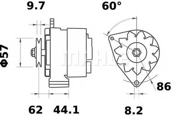 Генератор Mahle Kolben MG 603 Генератор Mahle Kolben MG 603