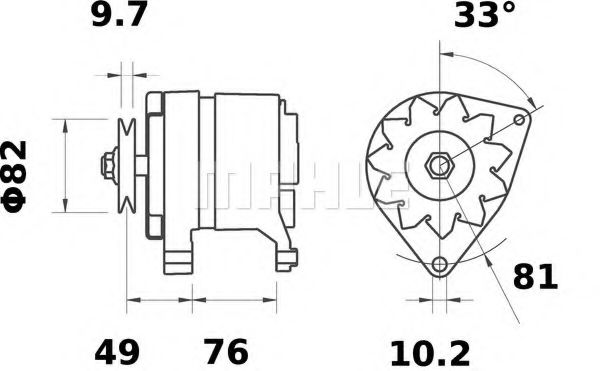 Генератор Mahle Kolben MG 599 Генератор Mahle Kolben MG 599