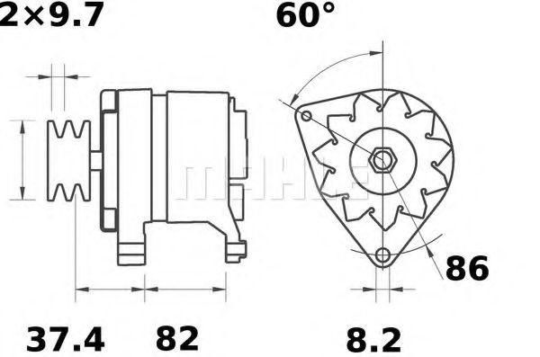 Генератор Mahle Kolben MG 592 Генератор Mahle Kolben MG 592