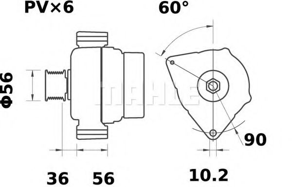 Генератор Mahle Kolben MG 574 Генератор Mahle Kolben MG 574