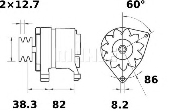 Генератор Mahle Kolben MG 539 Генератор Mahle Kolben MG 539