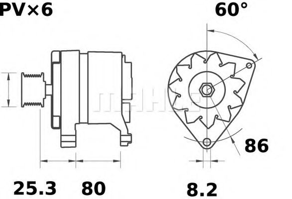 Генератор Mahle Kolben MG 525 Генератор Mahle Kolben MG 525