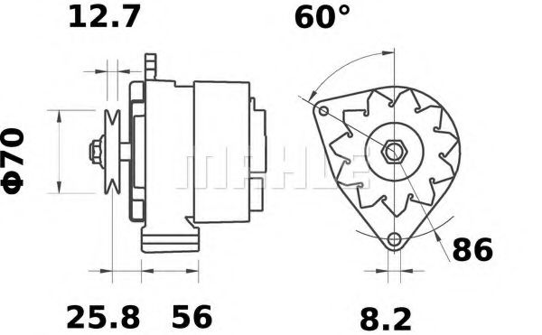 Генератор Mahle Kolben MG 464 Генератор Mahle Kolben MG 464