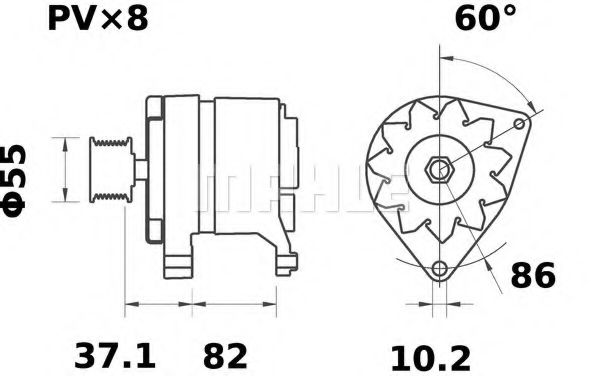 Генератор Mahle Kolben MG 453 Генератор Mahle Kolben MG 453