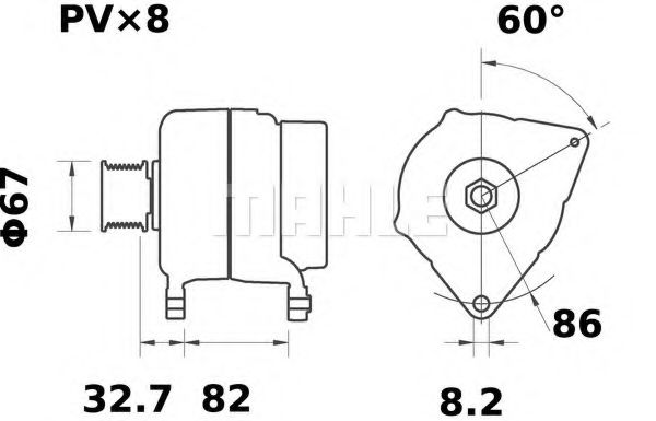 Генератор Mahle Kolben MG 443 Генератор Mahle Kolben MG 443