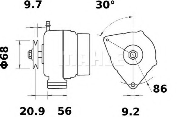 Генератор Mahle Kolben MG 434 Генератор Mahle Kolben MG 434