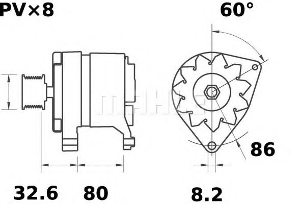 Генератор Mahle Kolben MG 378 Генератор Mahle Kolben MG 378