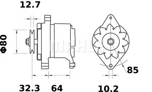 Генератор Mahle Kolben MG 355 Генератор Mahle Kolben MG 355