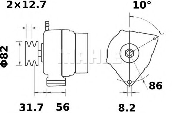 Генератор Mahle Kolben MG 349